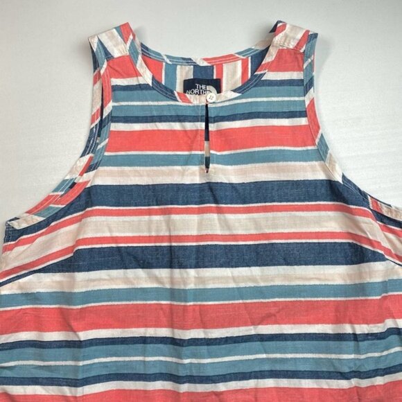 The North Face Multicolor Striped Keyhole Sleeveless Top Sz Medium - Picture 2 of 6
